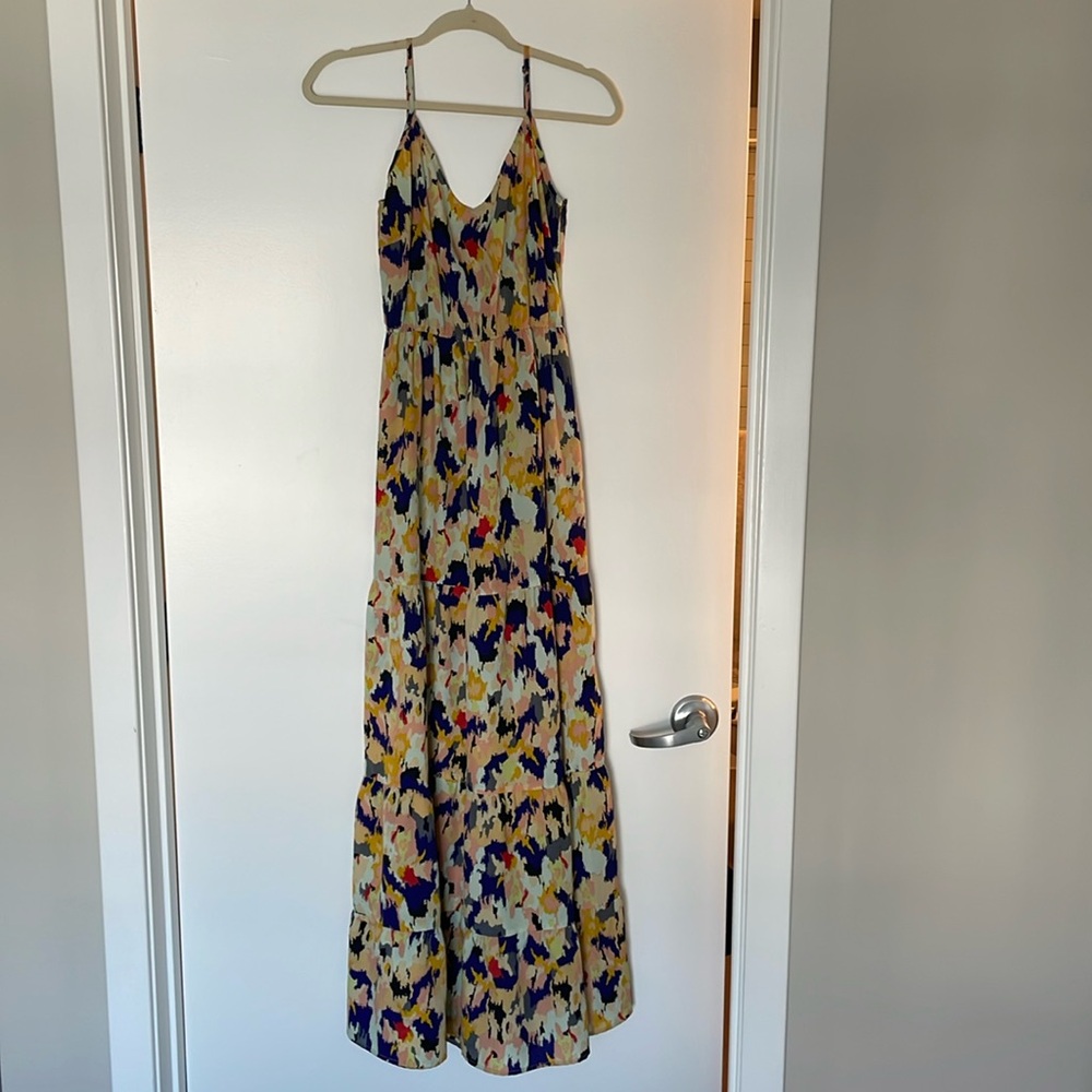 Anthropologie tiered maxi dress